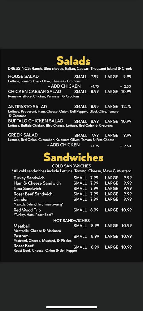 Redwood Pizza and Wings Menu image 4